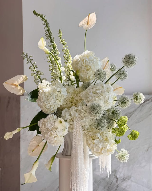 "Luxury White Mixed Floral Collection - Premium Blooms"